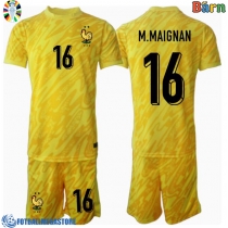 Fotballdrakt Barn Frankrike Mike Maignan #16 Keeper Hjemmedraktsett EM 2024 Kortermet (+ Korte bukser)